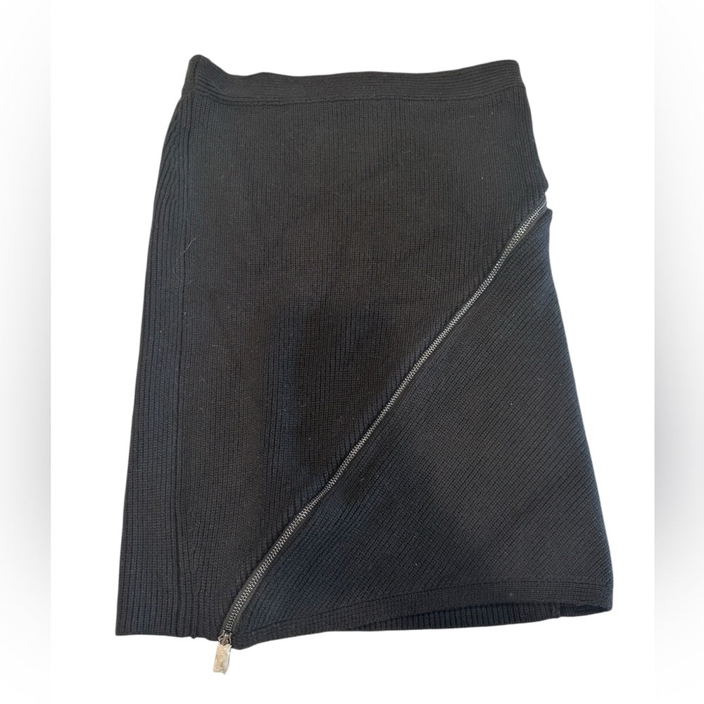 Etcetera Mini Pencil Skirt Asymmetrical Brown Black Cocktail Size XS