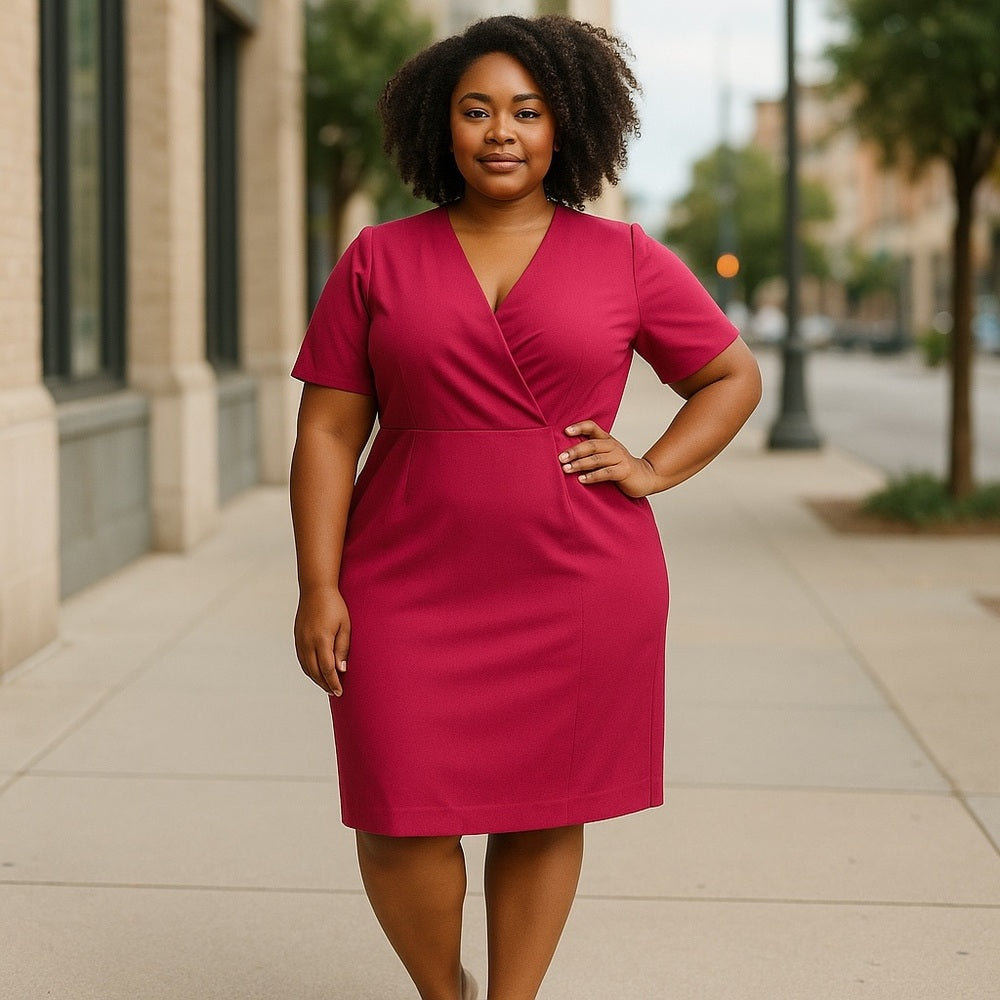 Maggy London Berry Midi Dress Size 12