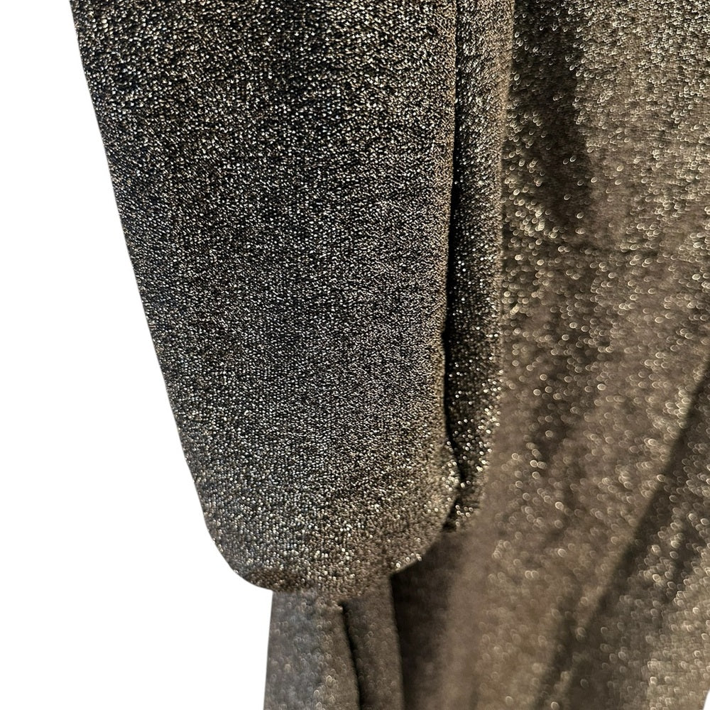 All in Favor Metallic Sheath Long Sleeve Dress Size M