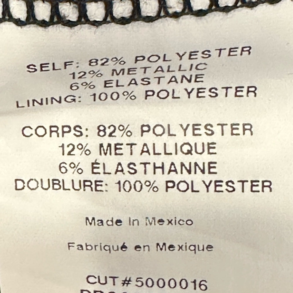 All in Favor Metallic Sheath Long Sleeve Dress Size M