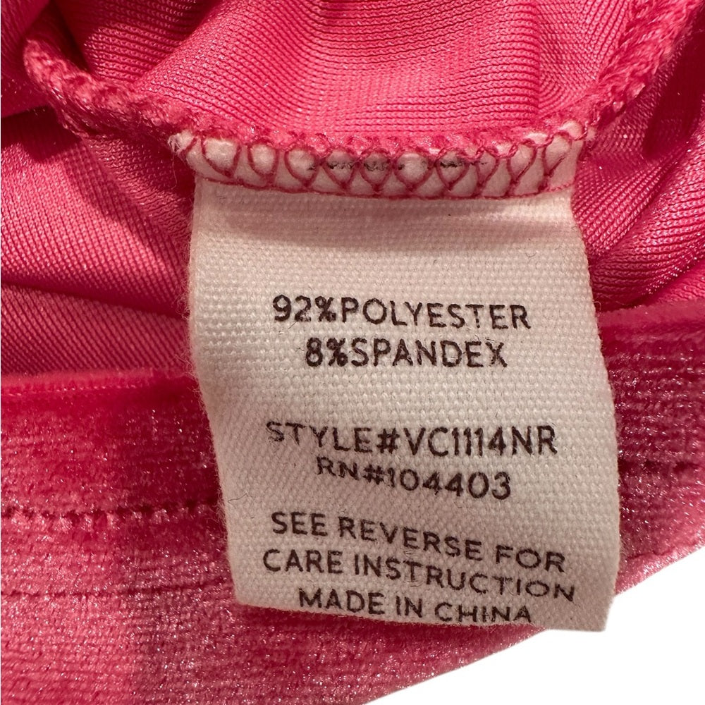 Blu Pepper Long Sleeve Velvet Dress in Deep Pink Size S -no belt