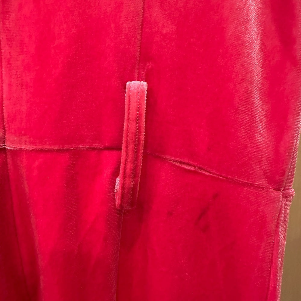 Blu Pepper Long Sleeve Velvet Dress in Deep Pink Size S -no belt