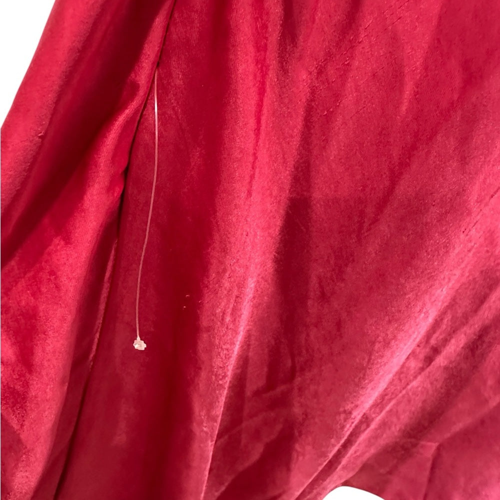 Lush Fuschia Satin Puff Sleeve Mini Dress Y2K Style Barbie Pink Size M