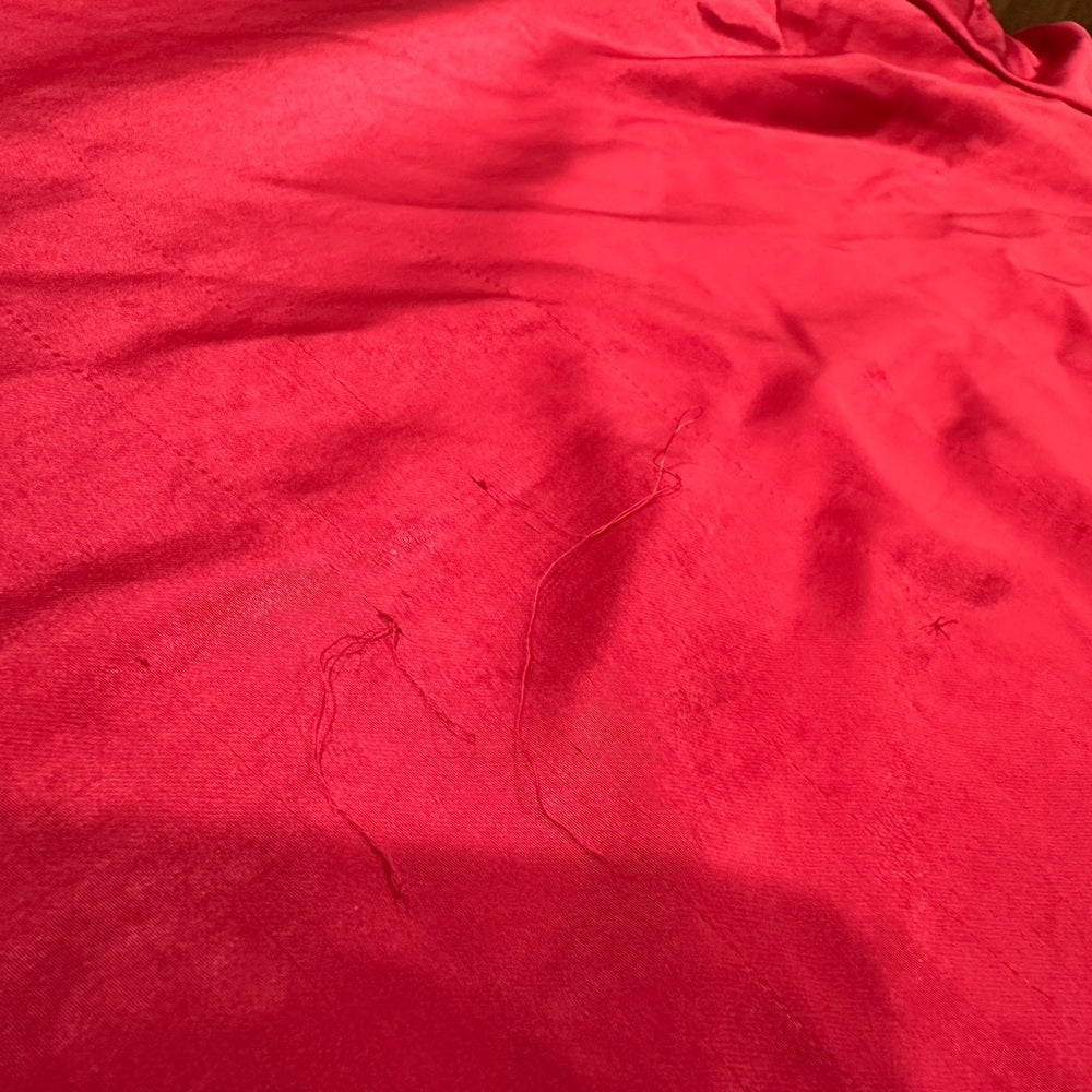 Lush Fuschia Satin Puff Sleeve Mini Dress Y2K Style Barbie Pink Size M