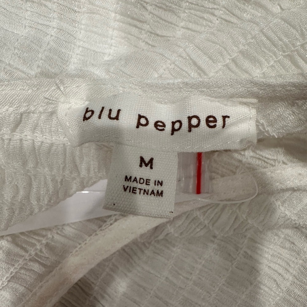 Blu Pepper Flutter Sleeve Midi Dress Size M