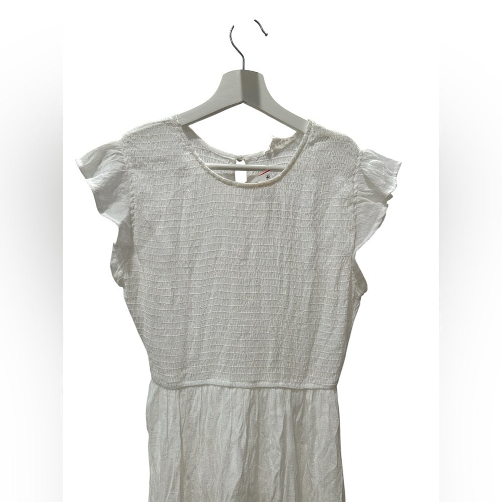 Blu Pepper Flutter Sleeve Midi Dress Size M