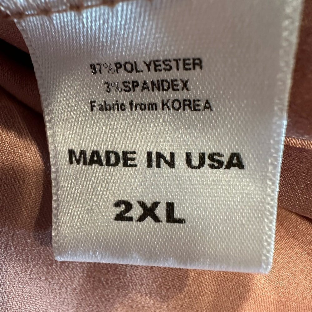 Renee C. Women's Mini Dress in Rose Gold Size 2XL