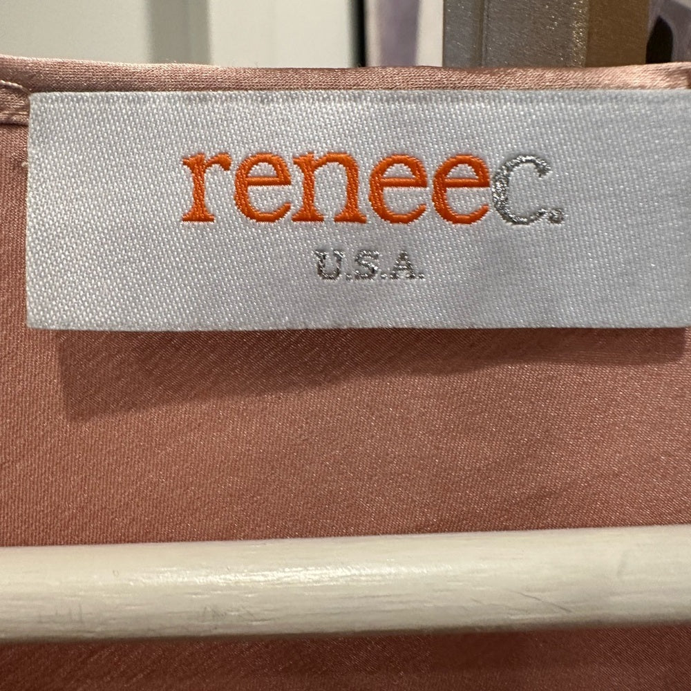 Renee C. Women's Mini Dress in Rose Gold Size 2XL