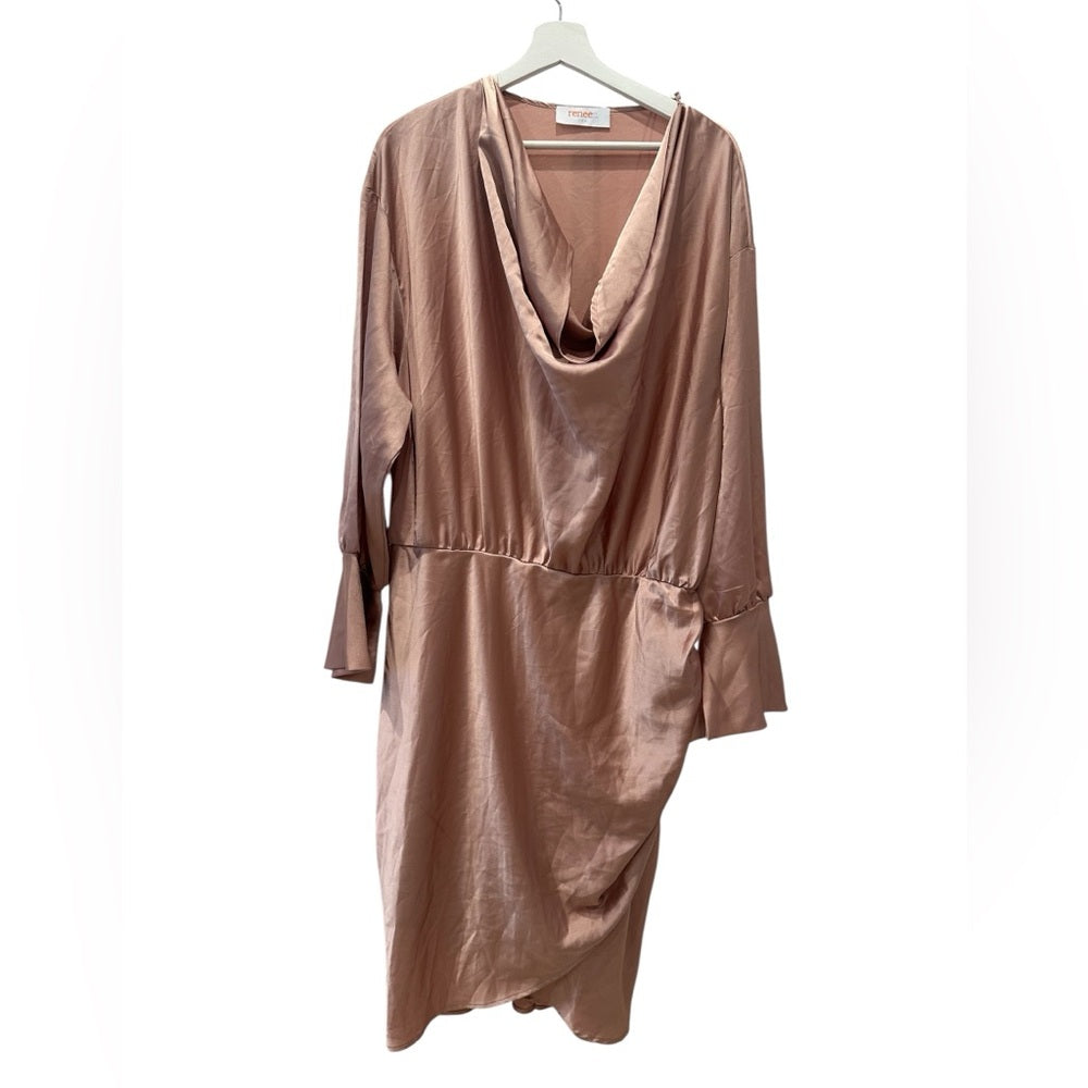 Renee C. Women's Mini Dress in Rose Gold Size 2XL
